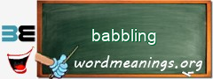 WordMeaning blackboard for babbling